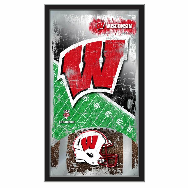 Holland Bar Stool Co Wisconsin 15" x 26" Football Mirror MFtblWiscon